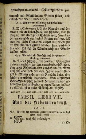 Liber VIII. Von der Hebammenkunst.