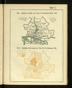 Tafel I. Fig. 2. Jährliches Einkommen pro Kopf der Bevölkerung 1904.