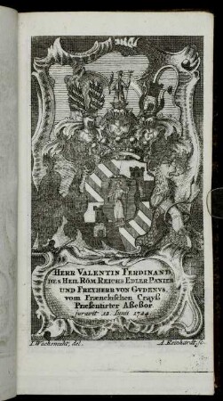 Herr Valentin Ferdinand,[...] - Herr Ioh. Wilhelm Summermann,[...]