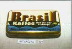 Blechdose für "Brasil Kaffee"