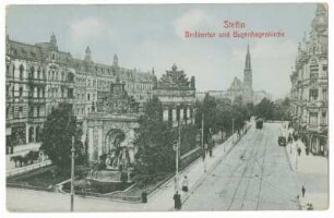 Stettin. Berlinertor und Bugenhagenkirche