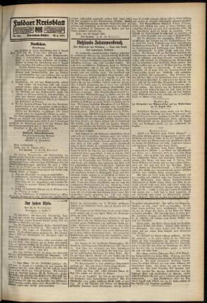 Zweite Ausgabe vom Samstag, den 28. August 1915.