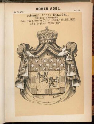 Taf. 23. D'Avout Prinz v. Eckmühl, Herzog v. Auderstädt.
