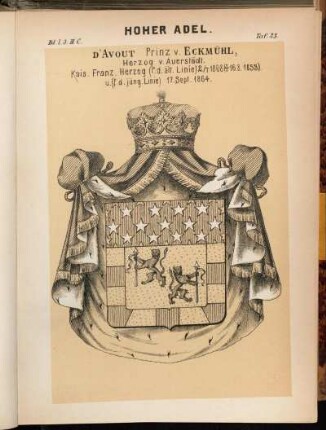 Taf. 23. D'Avout Prinz v. Eckmühl, Herzog v. Auderstädt.
