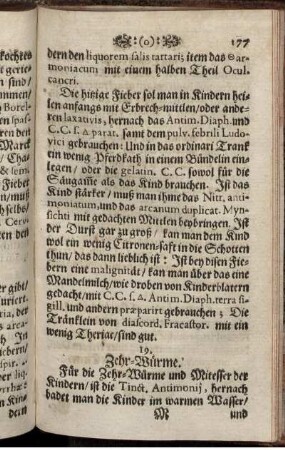 19. Zehr-Würme