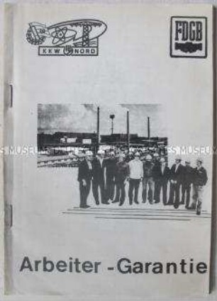 Propagandaschrift aus dem Kernkraftwerk Nord zum sozialistischen Wettbewerb