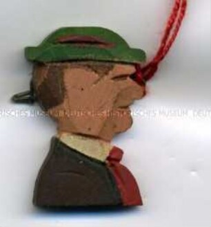 WHW-Abzeichen, Trachtenkopf, Straßensammlung im Gau München-Oberbayern vom März 1935