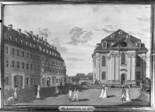 Die Annenkirche : Die Annenkirche um 1800. Deckfarbenbild. Verwalter, Stadtmuseum Dresden