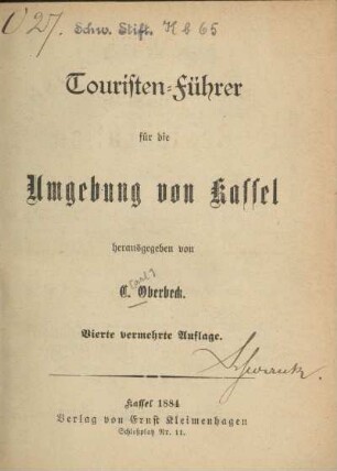 Touristen-Führer für die Umgebung von Kassel