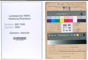Entnazifizierung Helmuth Ziemann , geb. 17.04.1903 (Kaufmaennischer Angestellter)