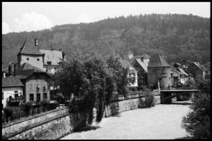Feldkirch: die Ill, Blick von der unteren Brücke