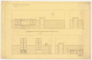 Gutshaus Mendelssohn-Bartholdy (Landhaus Hasenheide), Bernau Umbau: Wandansichten der Küche 1:25
