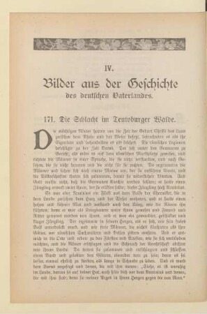 IV. Bilder aus der Geschichte des deutschen Vaterlandes.