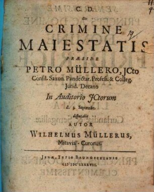 De crimine maiestatis