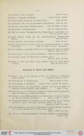 Arbeiten in Gold, Silber, Bronze, Zinn, Eisen(Nr. 393-715)