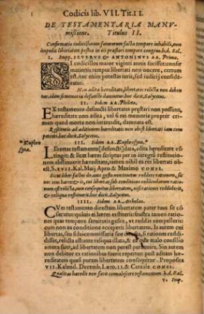 Codicis Dn. Ivstiniani Sacratißimi principis : ex repetita praelectione libri duodecim, accuratißime restituti, [2]