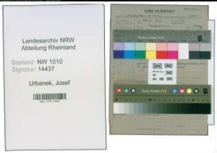 Entnazifizierung Josef Urbanek , geb. (Handelsvertreter)