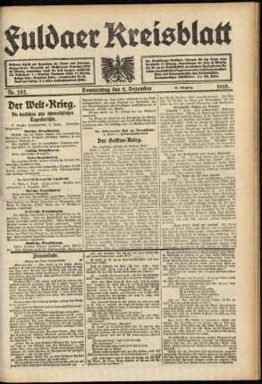 Ausgabe vom Donnerstag, den 02. Dezember 1915.