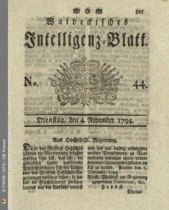 No. 44. Dienstag, den 4. November 1794