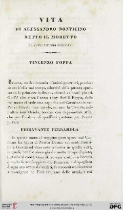 Vita di Alessandro Bonvicino detto il Moretto ed altri pittori Bresciani