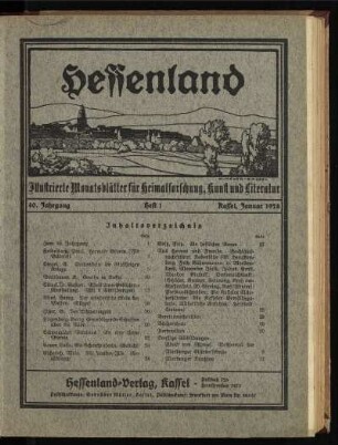 Heft 1, Januar 1928