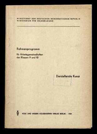 Darstellende Kunst