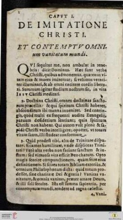 De Imitatione Christi [Lib. I]