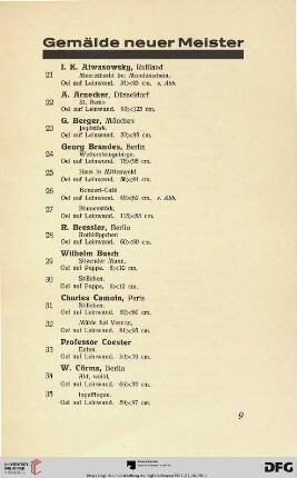 Gemälde neuer Meister (Nr. 21-155)