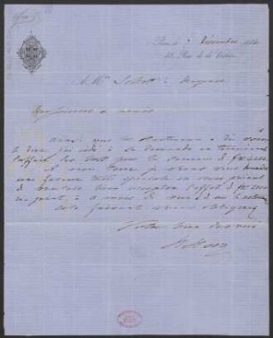 Brief an B. Schott's Söhne : 07.12.1864