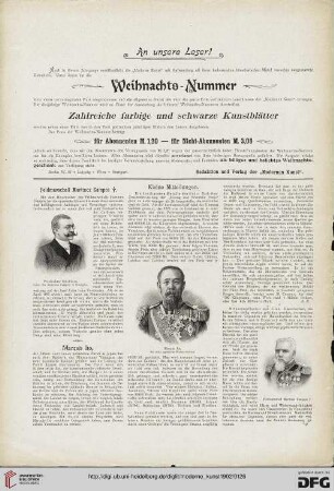 An unsere Leser