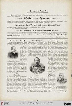 An unsere Leser