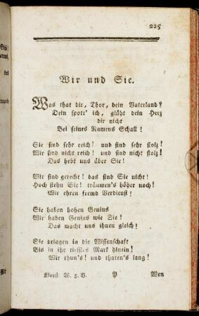Wir und Sie