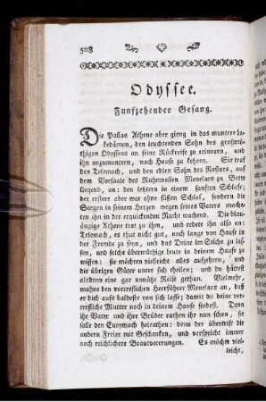 Odyssee. Funfzehender Gesang.