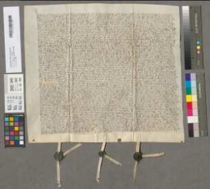 Reverse Arnt von Brempts als Amtmann zu Uerdingen. Mitsiegler: Johann upme Grave, Propst an St. Andreas, Heinrich von Dadenberg.