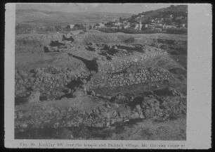 Tell balata, Blick über den Tempel nach SW