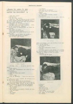 ¿Quiere Ud. saber, lo que sueñan los dormidos?