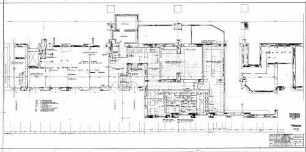 Stuttgart Hbf: Empfangsgebäude Kantine Gl.16 Küche Grundriss Straßenhöhe