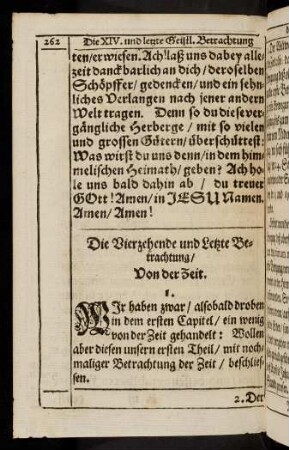 262-296, Die vierzehende und letzte Betrachtung