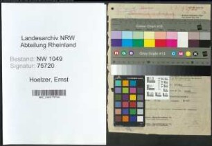 Entnazifizierung Ernst Hoelzer , geb. 04.08.1904 (Kommunalbeamter)