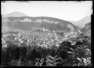 Österreich, Feldkirch. Stadtansicht mit Ill