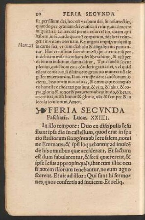 Feria Secunda Paschatis.