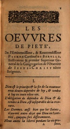 Les oeuvres de piété