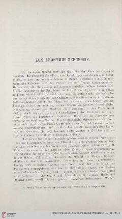 Zum Anonymus Bernensis