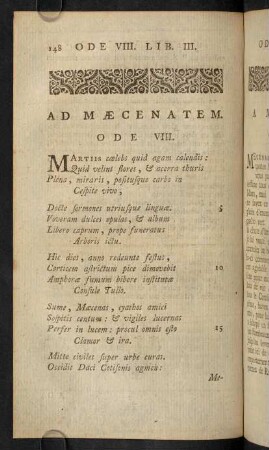 148-161, Ode VIII.; Remarques; Notes