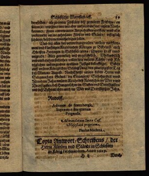 59-66, Copia Antwort-Schreibens...