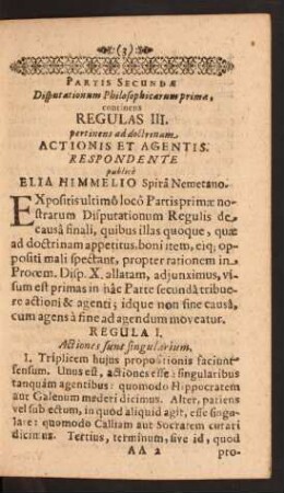 Disputationum Philosophicarum prima