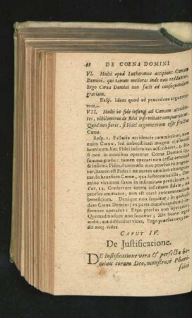 Caput IV. De Iustificatione.