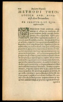 De Creaturis, Et Quotuplices eae sint.