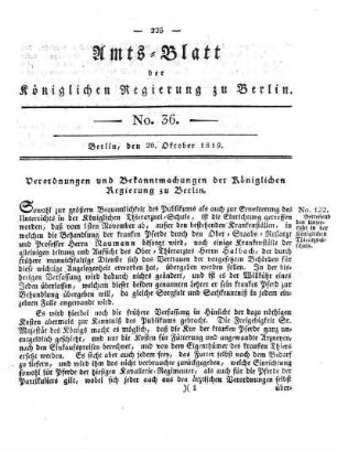 No. 36, 20. Oktober 1819
