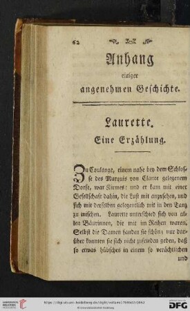 Anhang einiger angenehmen Geschichte